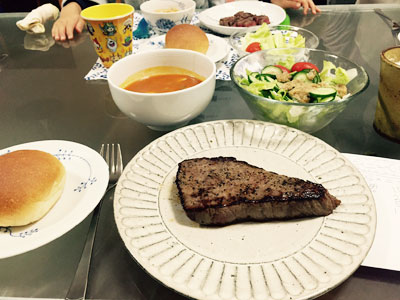 お肉上手に焼けた